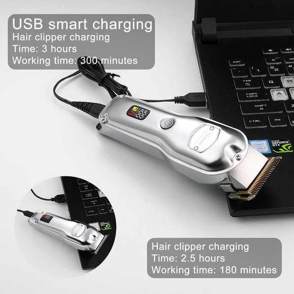 Hair Clipper for Men Professional Hair Cutting Kit with T-Blade Trimmer Recharge